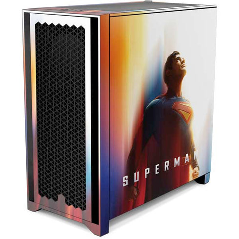 Superman 2025 Man of Steel Ascension Heroic Glow Corsair 4000D Tempered Glass Mid-Tower ATX Case Skin